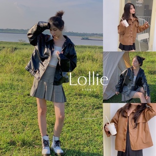 Áo khoác da cổ bẻ jb112 lollie studio