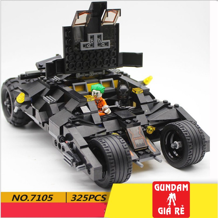 Đồ chơi lắp ráp Lego super heroes Xe Batman Tumbler Decool 7105