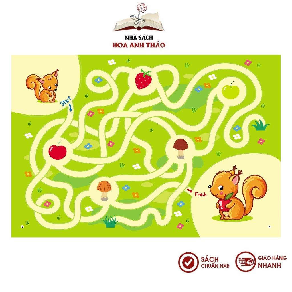 Sách - Trò Chơi Mê Cung Phát Triển Trí Tuệ 1234 - Phiên Bản Wipe Clean:Viết Xóa Được (Dành Cho Trẻ 2-6 Tuổi)