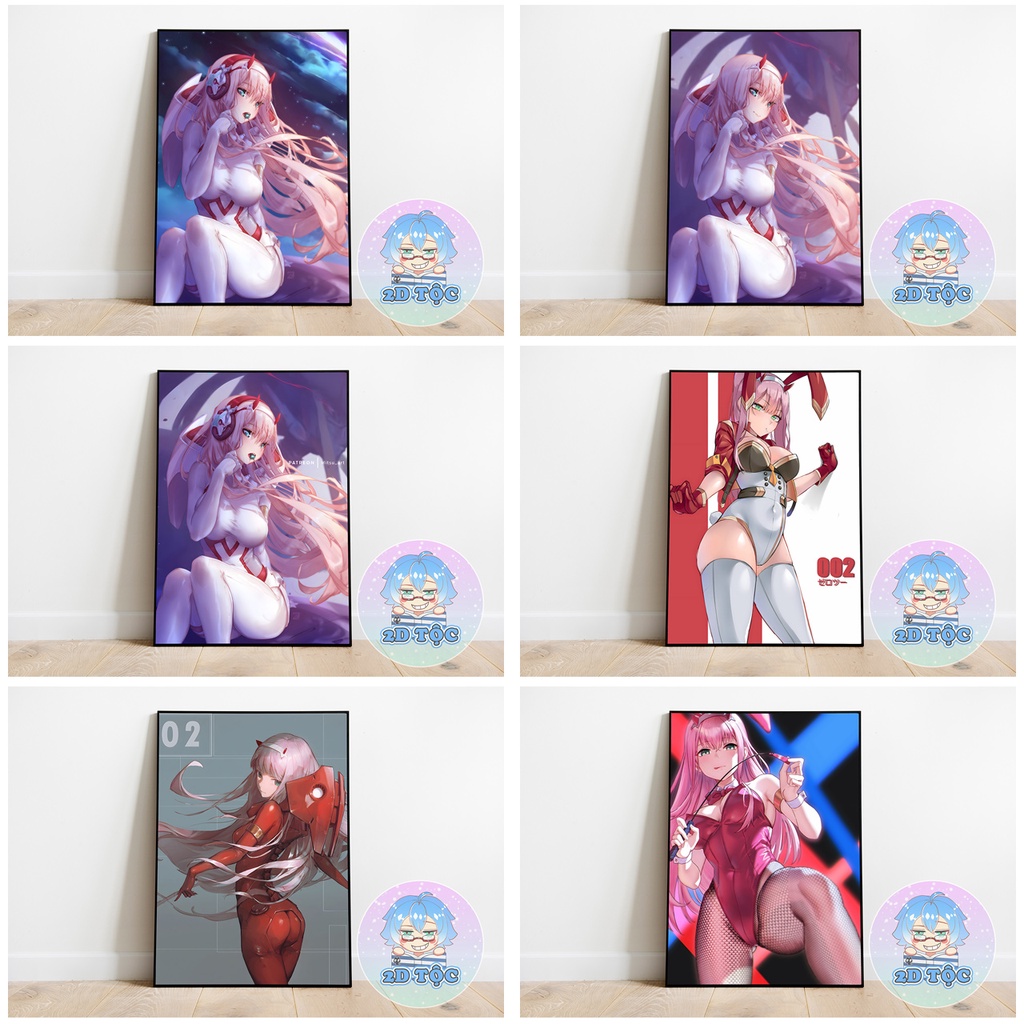 TRANH POSTER A3 ZERO TWO  ANIME MANGA DARLING IN THE FRANXX CHẤT LIỆU GIẤY CAO CẤP - 2D TỘC SHOP