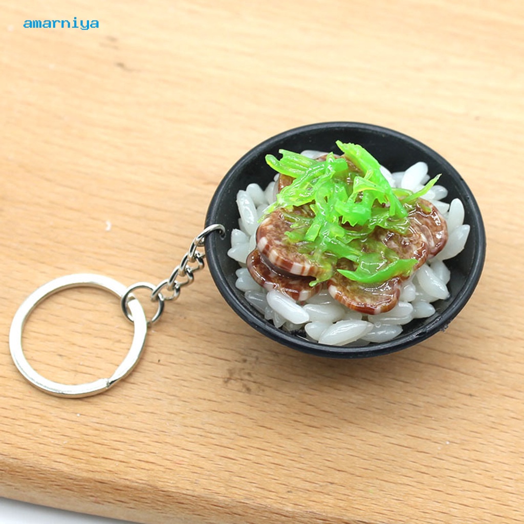 Móc khóa mô phỏng thức ăn sống động cho nhà búp bê