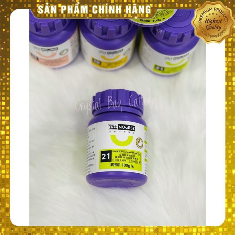 [NOURSE 21] Vitamin tổng hợp cho mèo hũ 200 viên thích hợp cho mèo mẹ mang thai và đang nuôi con