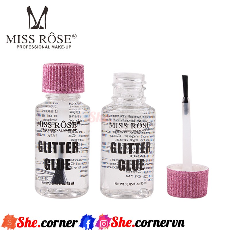 [XẢ KHO] Keo dán nhũ kim tuyến Miss Rose Glitter Glue cho mặt và body