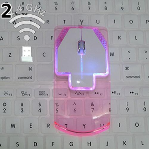 Chuột không dây trong suốt siêu mỏng 2.4GHz