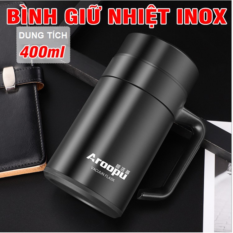 Bình giữ nhiệt 400ml bằng inox 304 cao cấp có tay cầm