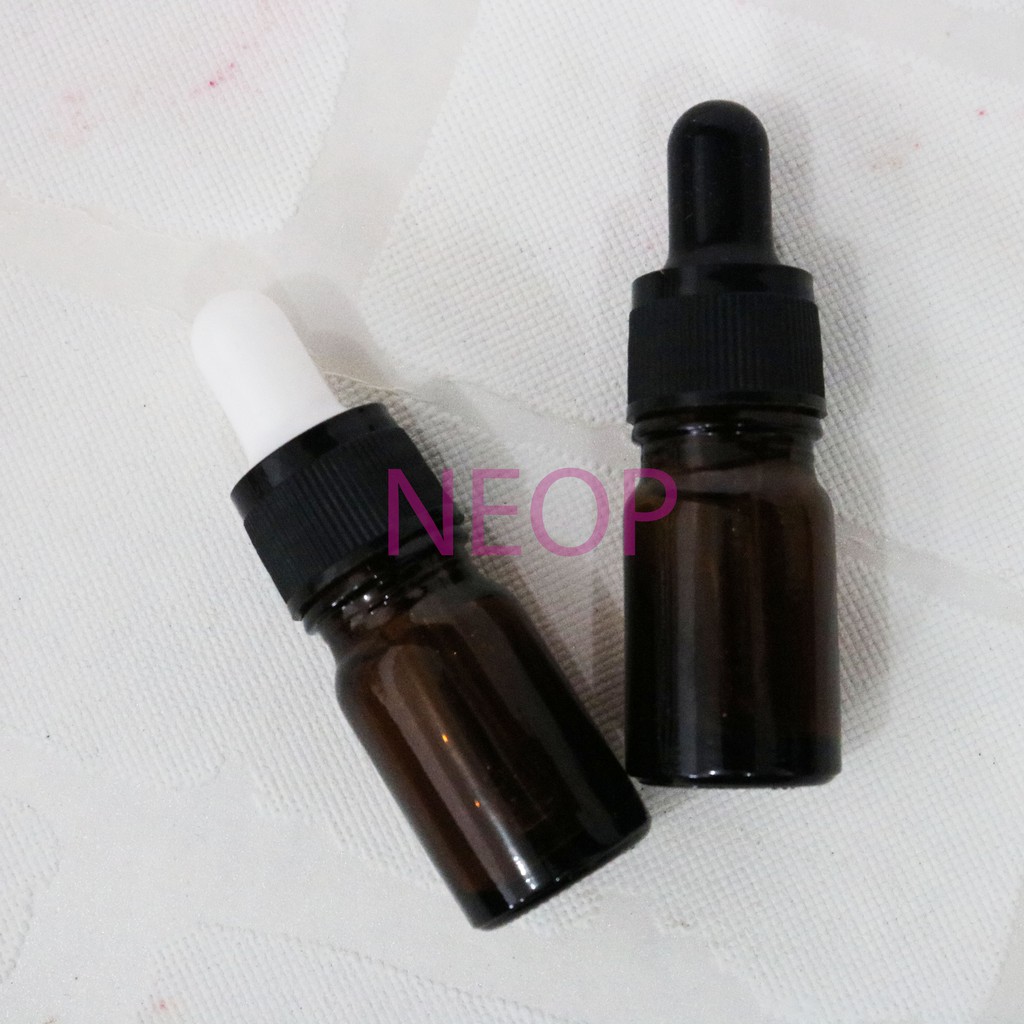 [XẢ KHO] Lọ Tinh Dầu Thủy Tinh Thân Nâu 5ml Nắp Bóp Giọt lẻ size