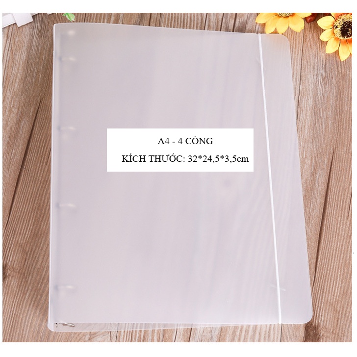 Bìa còng nhựa A4 B5 A5 A6 planner