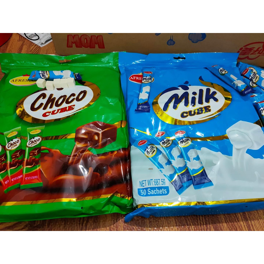 [ Ăn vặt dưỡng chất ] Combo 100 viên ( 20 gói ) Kẹo viên sữa chua Choco Cube / Milk Cube món ăn vặt siêu nghiền