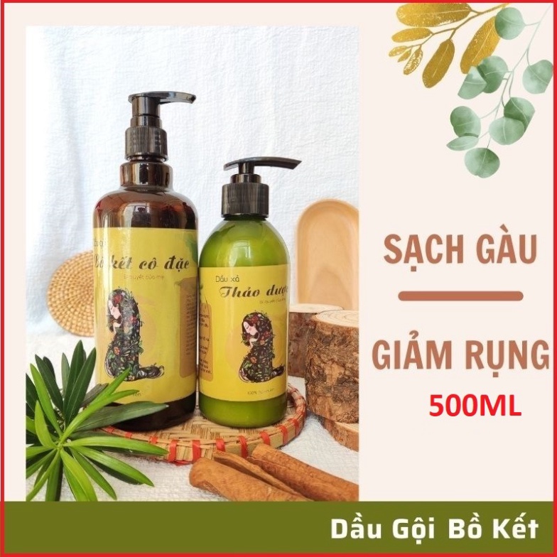 Dầu Gội Bồ Kết  Hàng Chính Hãng  Giảm Gàu, Nấm, Ngứa, Rụng Tóc - 100% Từ Thiên Nhiên - Handmade 500ml