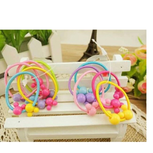 PVN60948 Túi 50 Dây Buộc Tóc Xinh Xắn, Dễ Thương Cho Bé Gái