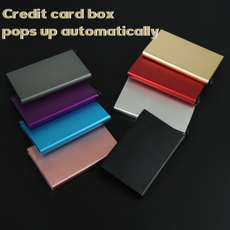 Hộp đựng thẻ ngân hàng tự động bằng hợp kim nhôm chống rfID