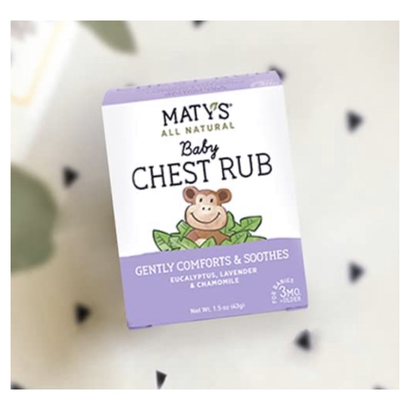 Dầu Bôi Ấm Ngực Giảm Ho Maty’s Mỹ Cho Bé 3M+