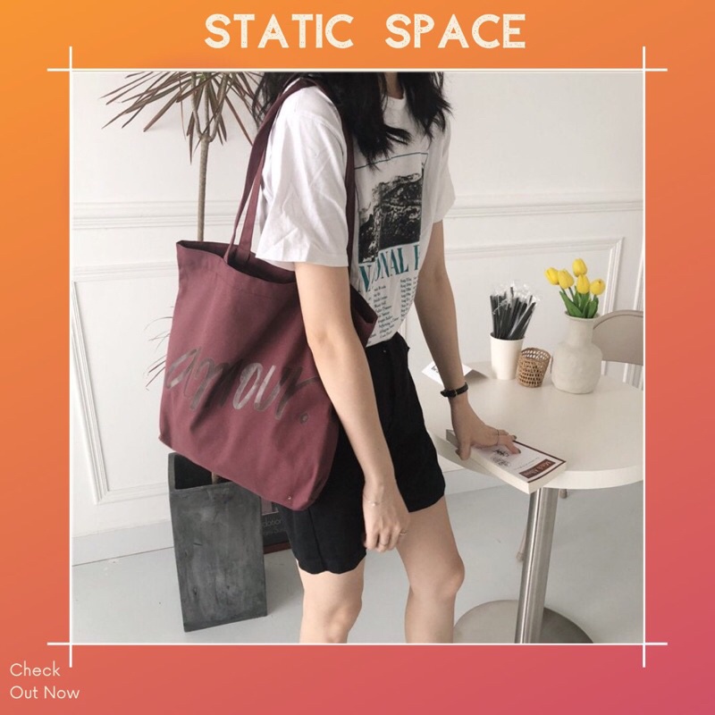 TÚI TOTE BAG DỄ THƯƠNG ULZZANG - STATIC SPACE
