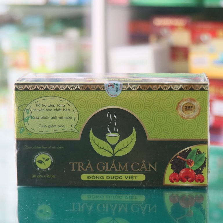 Trà giảm cân đông dược Việt - Hỗ trợ giúp chuyển hóa chất béo, giảm mỡ thừa, giảm cân hiệu quả (Hộp 30 gói)