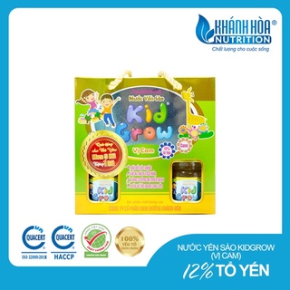 🆘 TẶNG 1 LỌ - Nước Yến Sào KidGrow - Hương Cam (Block 6 lọ - 70ml)