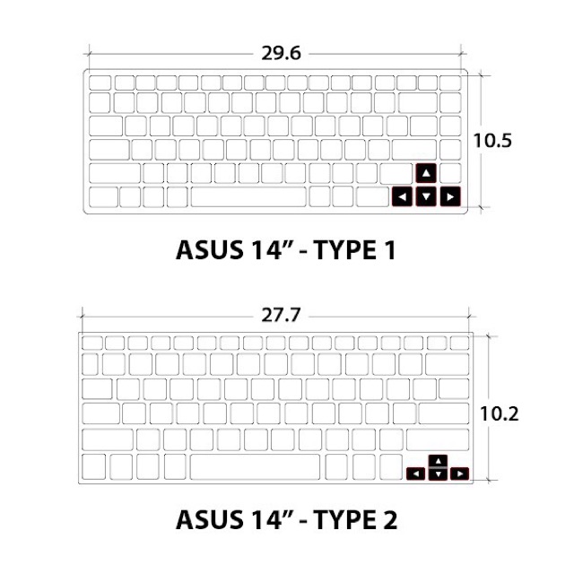 Tấm silicon phủ bàn phím laptop Asus 13-14 inch - Tấm silicon bảo vệ bàn phím laptop