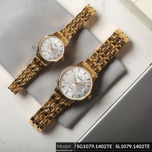 Đồng hồ Đôi SRWATCH SG1079.1402TE-SL1079.1402TE mặt kính Sapphire phong cách thời tr