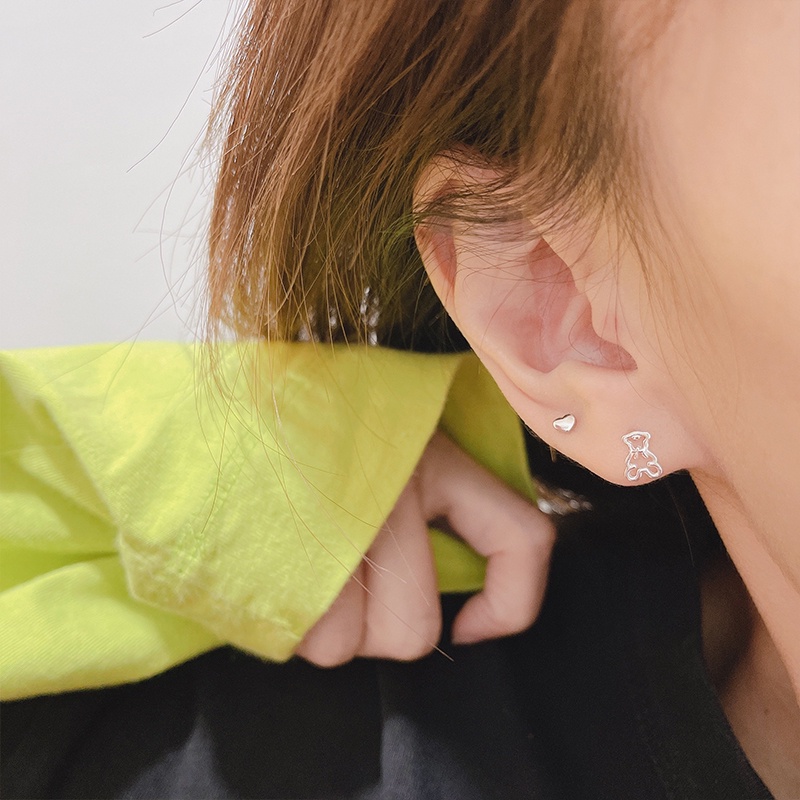 Khuyên tai/ Bông tai gấu xinh Bạc cao cấp _ 𝐂𝐚𝐦 𝐤𝐞̂́𝐭 𝐜𝐡𝐮𝐚̂̉𝐧 𝐁𝐚̣𝐜 _ 𝐓𝐔𝐍𝐀𝐒𝐇𝐎𝐏 𝐓𝐫𝐚𝐧𝐠 𝐬𝐮̛́𝐜 𝐁𝐚̣𝐜