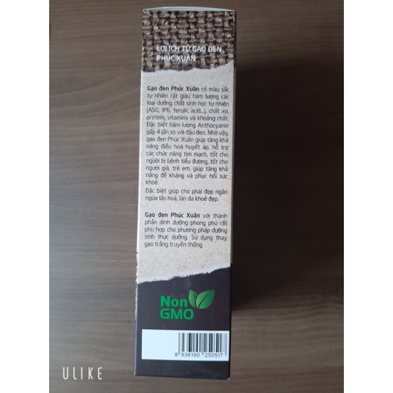 Gạo Phúc Xuân gạo lứt đen 1Kg -Vinaseed- Cơm mềm dẻo, tốt cho tim mạch và tiểu đường, giảm cholesterol, ngăn ngừa mỡ máu | BigBuy360 - bigbuy360.vn