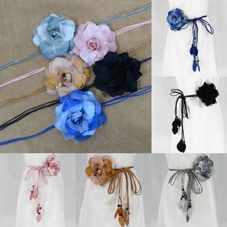 Dây Thắt Lưng Vải Voan Phối Họa Tiết Hoa Thời Trang Dành Cho Nữ