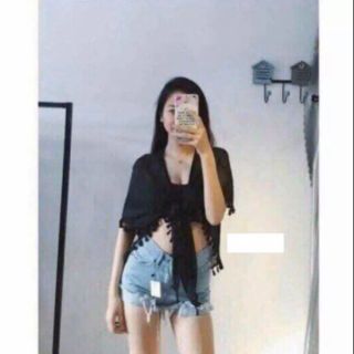 Áo khoác đi biển kimono cánh tiên