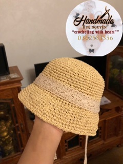 Mũ cói ajuma( Ảnh thật)