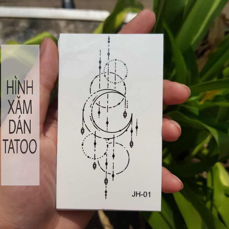 Hình xăm style boho jh01. Xăm dán tatoo mini tạm thời, size &lt;10x6cm