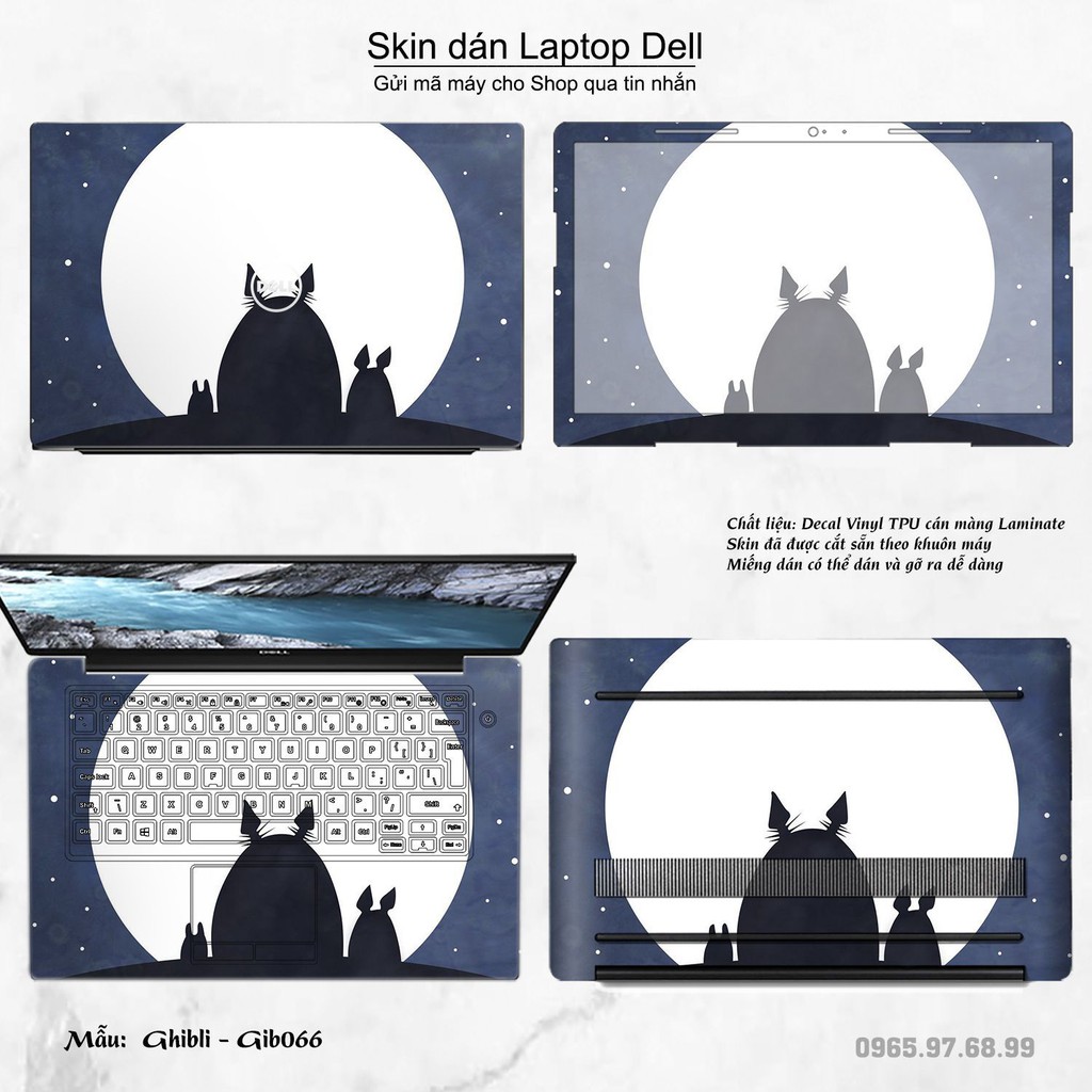 Skin dán Laptop Dell in hình Ghibli nhiều mẫu 10 (inbox mã máy cho Shop)