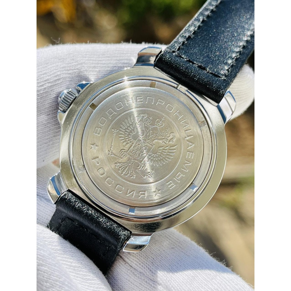 Đồng hồ Nga Vostok Komandirskie 811982. Đồng hồ nam Vostok máy cơ lên giây, size mặt 39, size dây 18, chống nước 3 atm