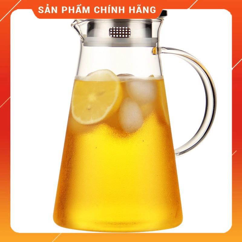 CHÍNH HÃNG -  Ấm pha trà Deli  inox 1800ml,bình pha trà thủy tinh ,bình ủ trà cao cấp,bình đựng nước 1800ml | BigBuy360 - bigbuy360.vn