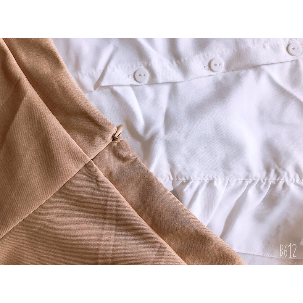 Sét bộ áo trắng tay bèo kèm quần short siêu xinh
