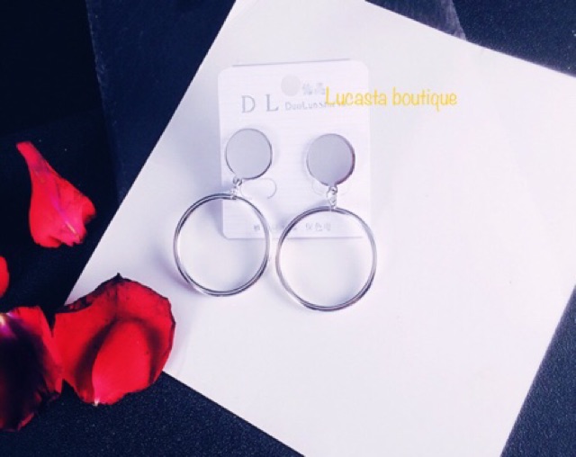 Bông tai tròn tai đinh