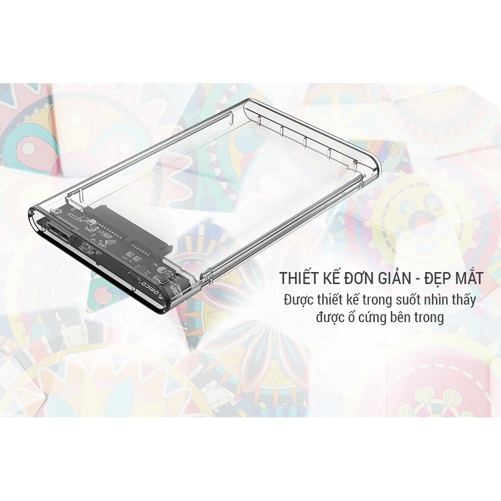 Hộp Đựng Ổ Cứng (HDD Box) 2.5" Orico 2139 USB 3.0 Nhựa Trong Suốt cho Ổ HDD và SDD - Hàng Chính Hãng | BigBuy360 - bigbuy360.vn