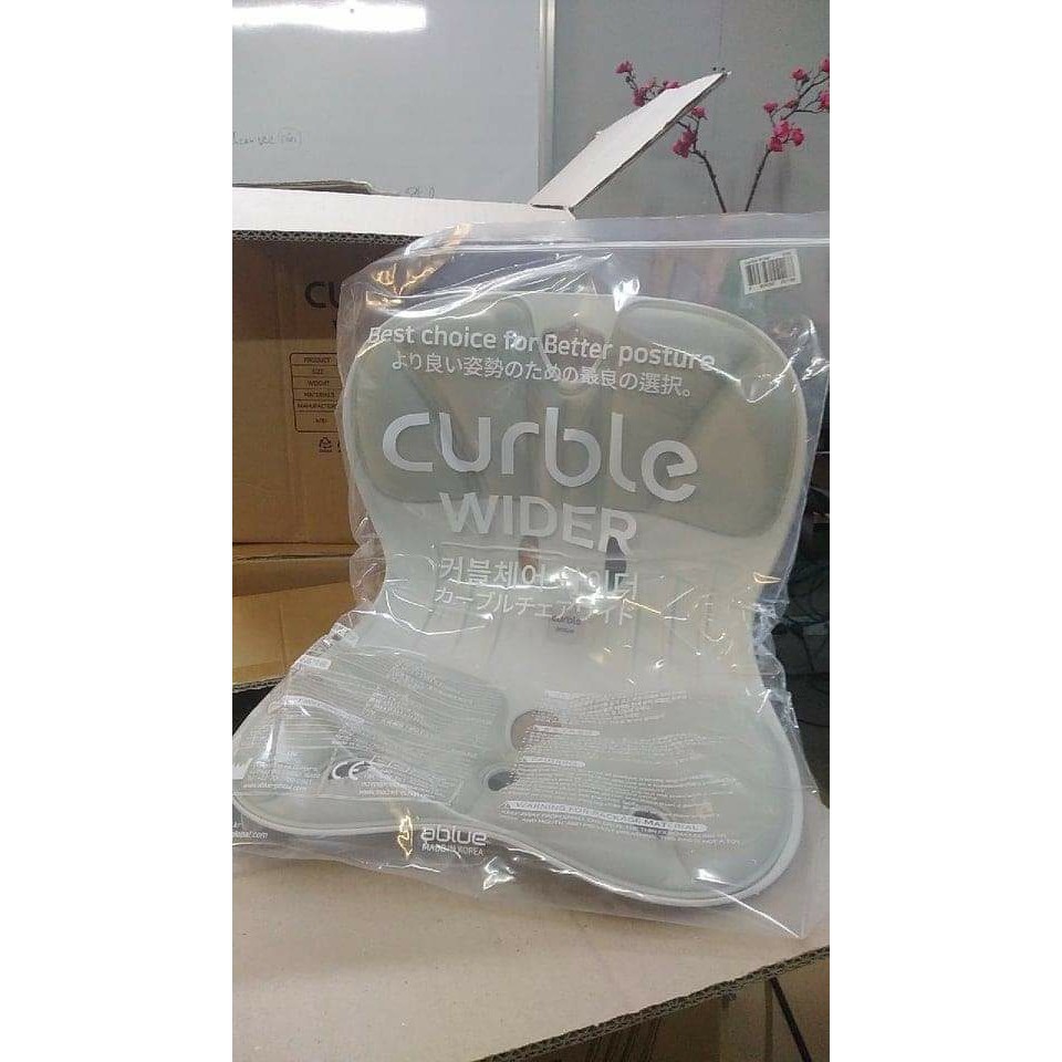 Ghế Chỉnh dáng ngồi Curble Chair Wider màu ghi - hỗ trợ giảm đau, nhức mỏi vùng thắt lưng, vai, gáy. Chính hãng Ablue