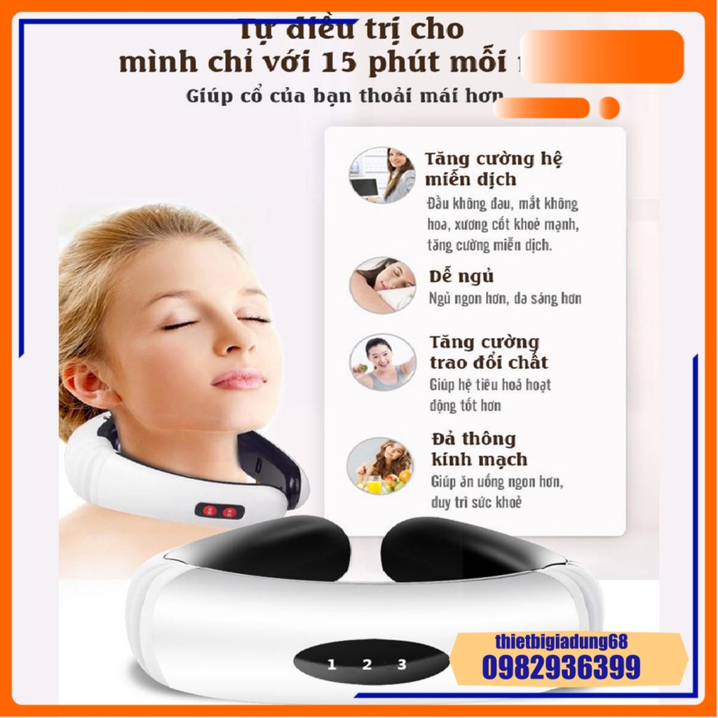 Máy Massage Cổ Vai Gáy 3D Trị Liệu Cao Cấp – Máy Massage Trị Liệu 5 Chức Năng