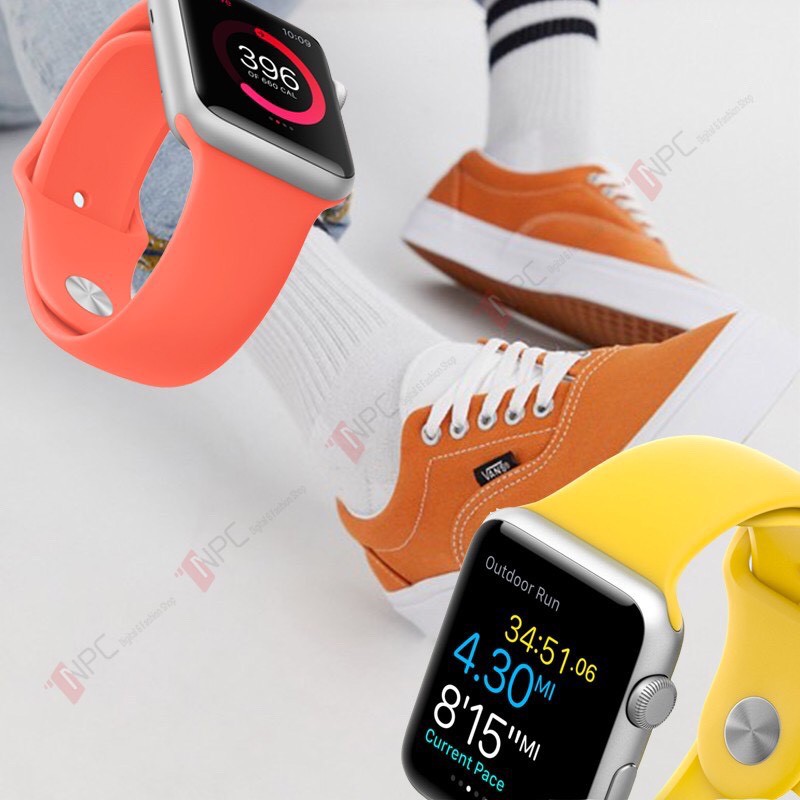 [Mã 2404EL10K giảm 10K đơn 20K] Dây Apple Watch Cao Su Chống Bẩn Siêu Đẹp, Siêu Mềm, Bảo Vệ Da Tay