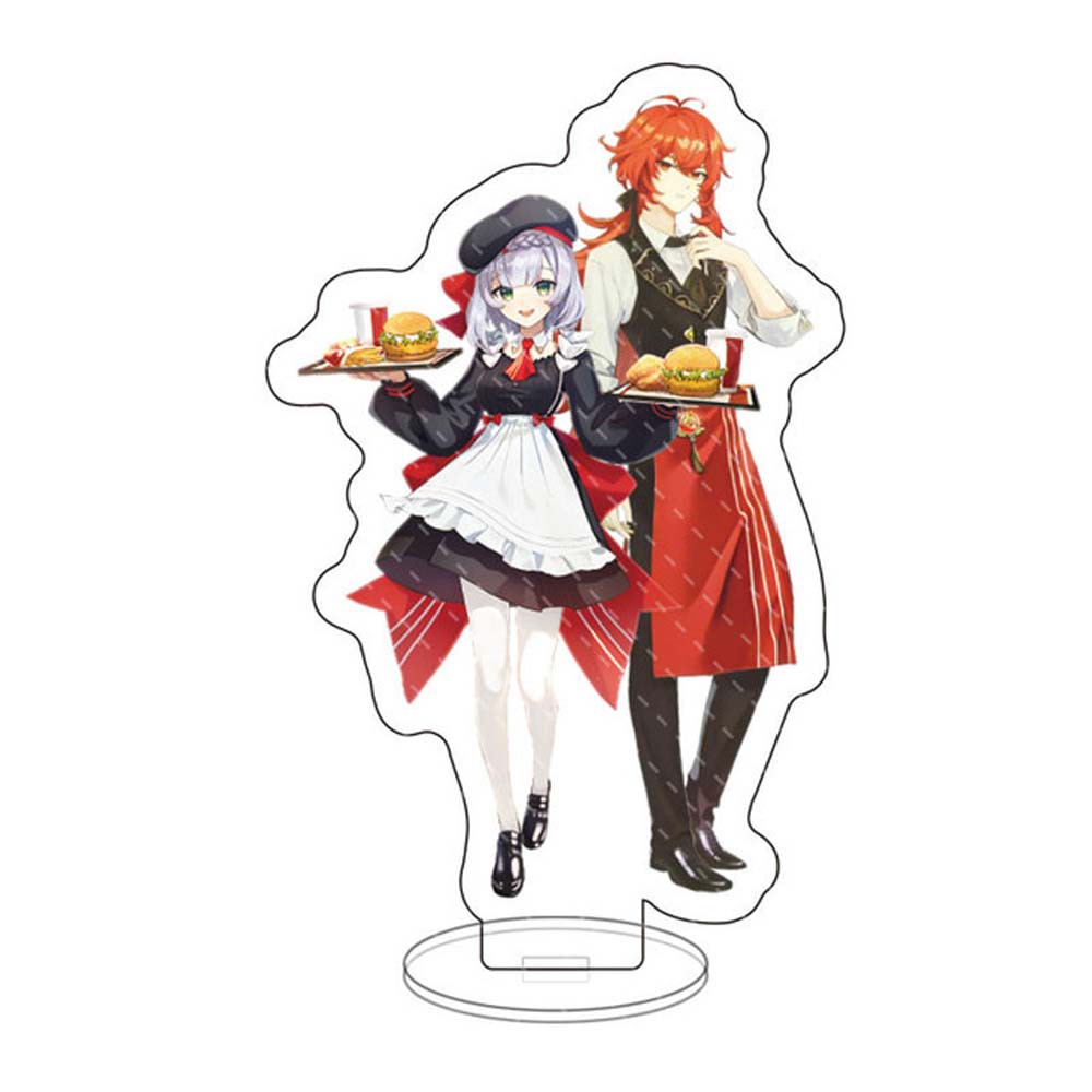 PATRICIA Friend Gifts Genshin impact Acrylic Plate Girl collect Gift Model Anime Figure Acrylic Stands Fans Collection Props Special Edition Figure Model Characters Stands DIY Cosplay Noelle Diluc Venti Klee Keqing Desk Decor