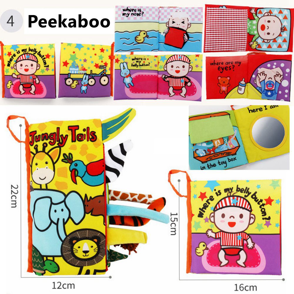 Sách Vải Mềm Mại Động Vật Giáo Dục Sớm Cho Bé Có Thể Giặt Được