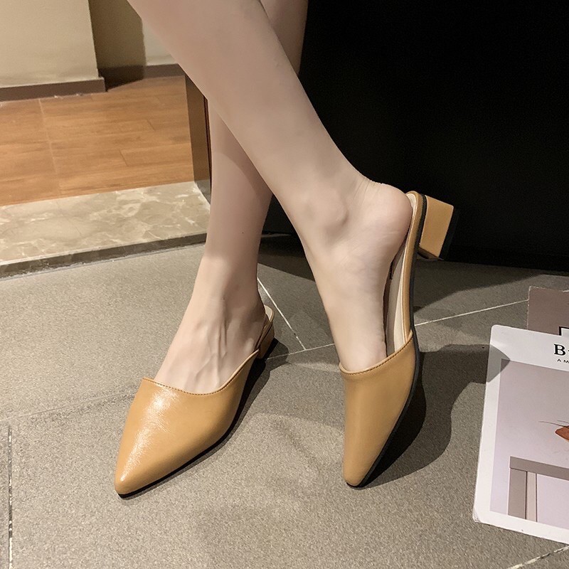 Sục nữ da mềm mũi nhọn đế 3cm