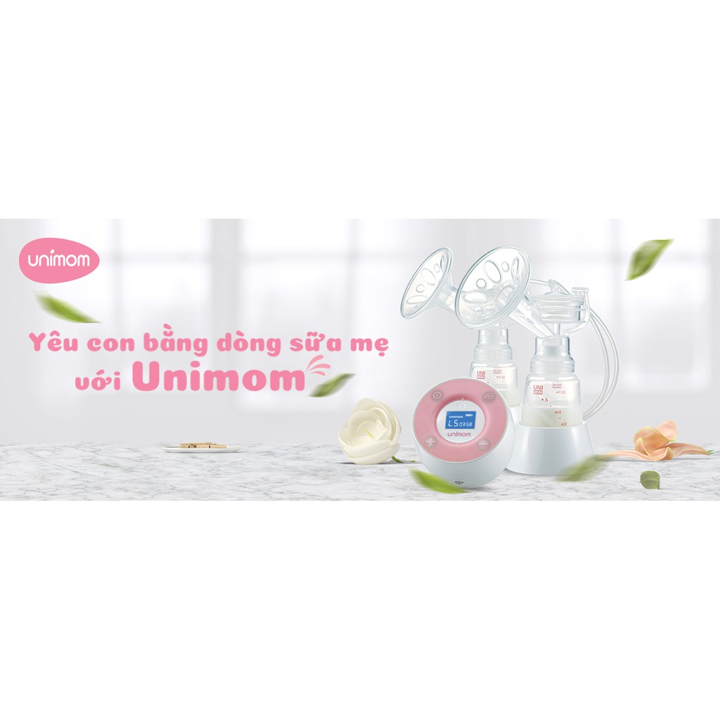Máy hút sữa điện đôi Minuet màn hình LCD có pin sạc kèm adapter Hàn Quốc UNIMOM UM872019