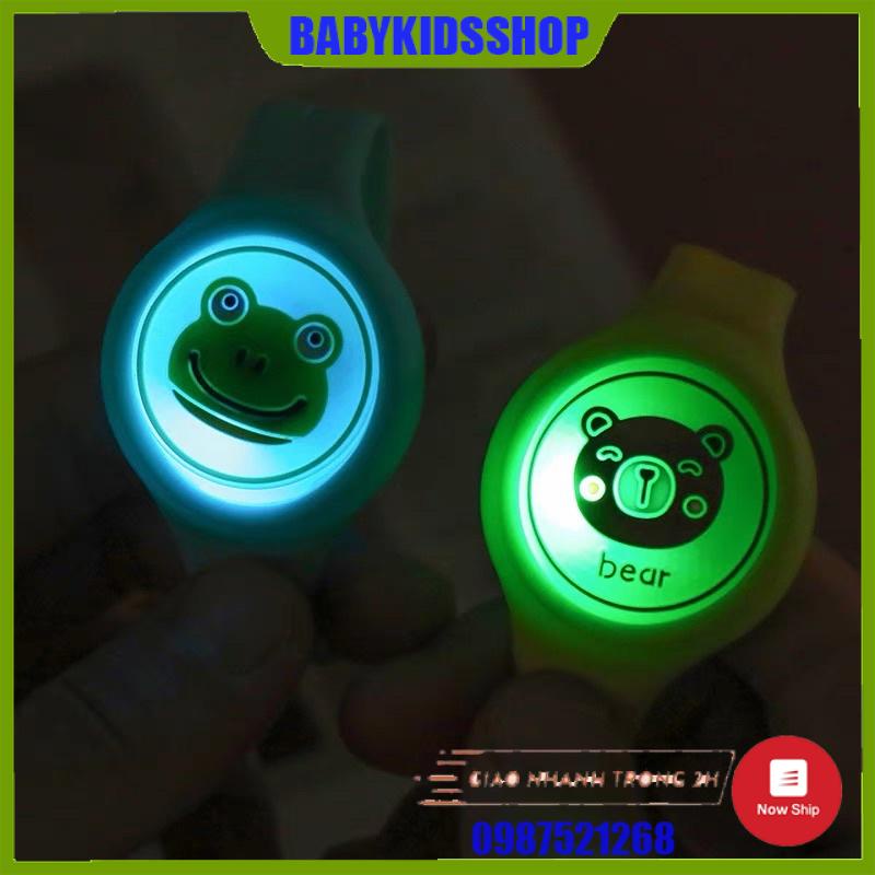 Đồng hồ silicon đeo tay chống muỗi phát sáng cho bé