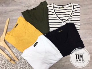 Bigsize Áo thun cổ tim A86