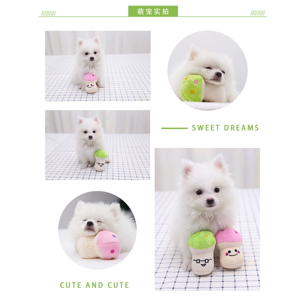 Nấm Nhồi Bông Phát Ra Âm Thanh Vui Nhộn Dành Cho Thú Cưng