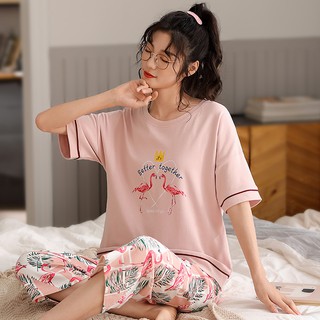 Đồ bộ mặc nhà quần lửng, sang trọng và năng động, vải cotton 100% thoáng mát dễ chiu