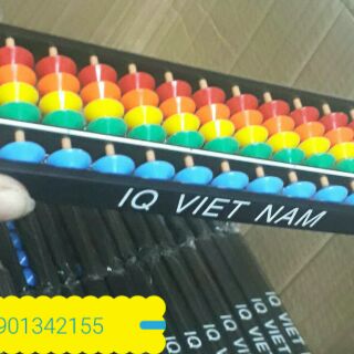 (Cực sốc) com bo 10 bàn tính gẩy bảy sắc cầu vồng 13 cột