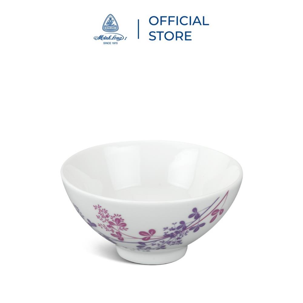 Bộ 6, 10 chén sứ cao cấp Minh Long 11.5 cm - Daisy - Cỏ Tím