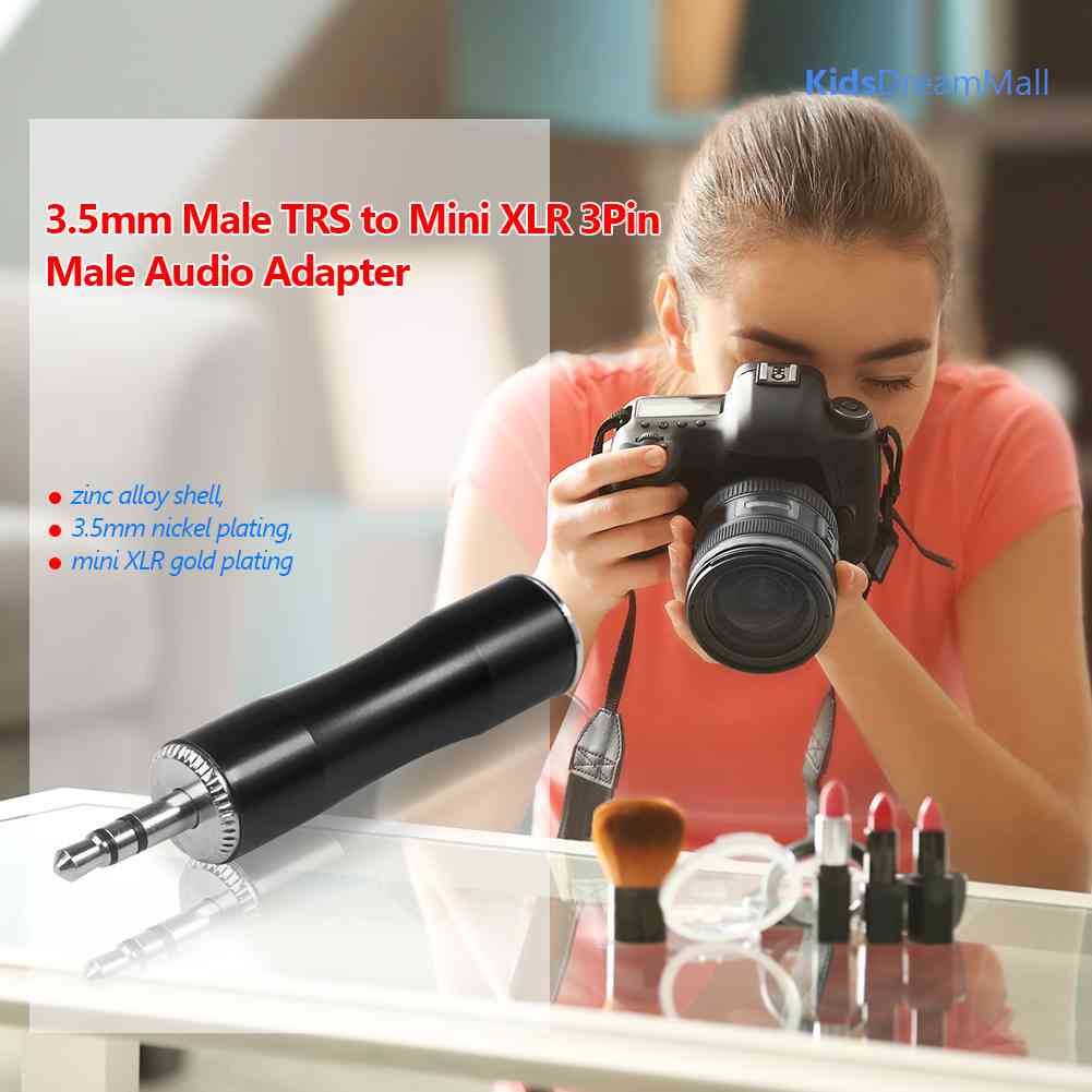 Đầu Chuyển Đổi Âm Thanh Từ Giắc 3.5mm Sang Mini XLR 3pin Chuyên Dụng