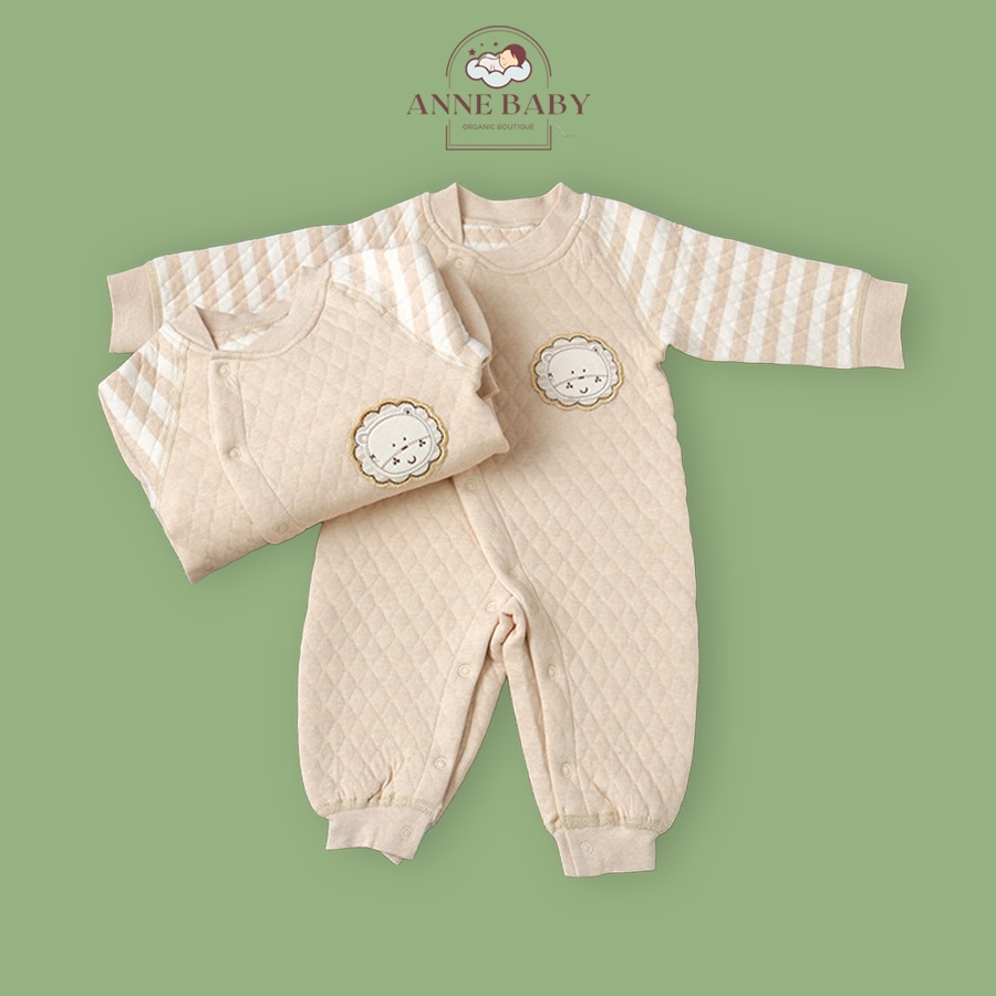 Bodysuit Cho Bé Trai Bé Gái 0-2 Tuổi Cotton Organic An Toàn Cho Da Bé, Bộ Body Dài Tay Cho Bé Sơ Sinh Hữu Cơ Tự Nhiên