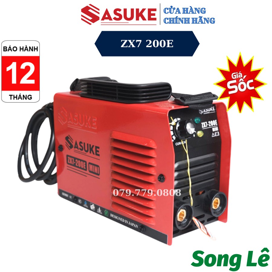 Máy hàn điện tử mini Sasuke ZX7 200E - Gia đình và thợ - Hàn được điện yếu