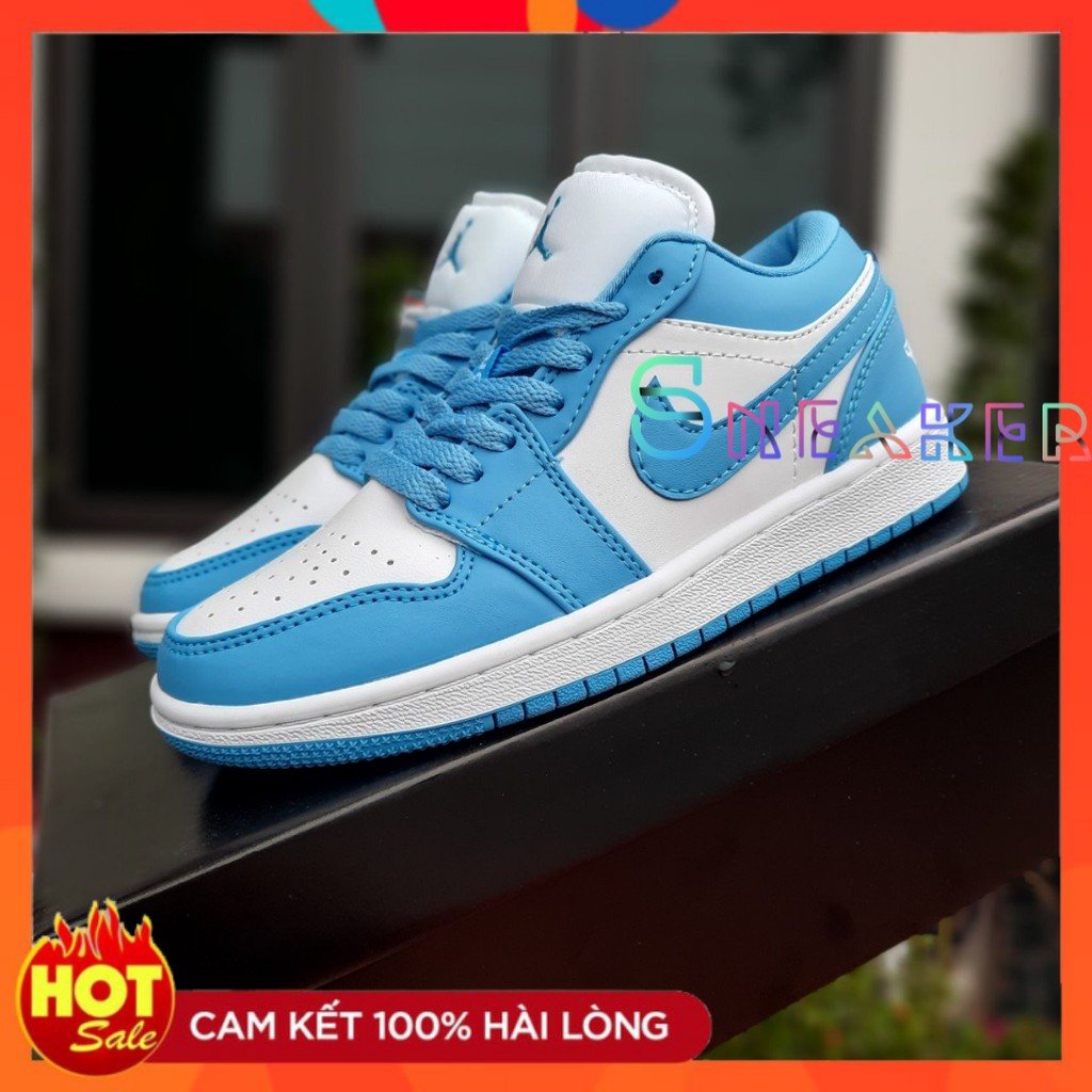 Giày thể thao Air Jordan 1 Low Xanh Dương cổ thấp, giày sneaker phối màu hot nhất 2021